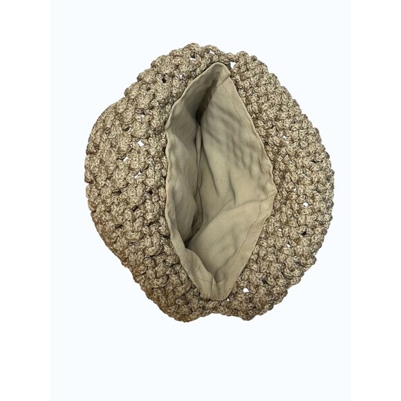 VTG Macrame Tassel Tote Bag Wooden Look Handles BOHO 60'-70's READ - Picture 4 of 7